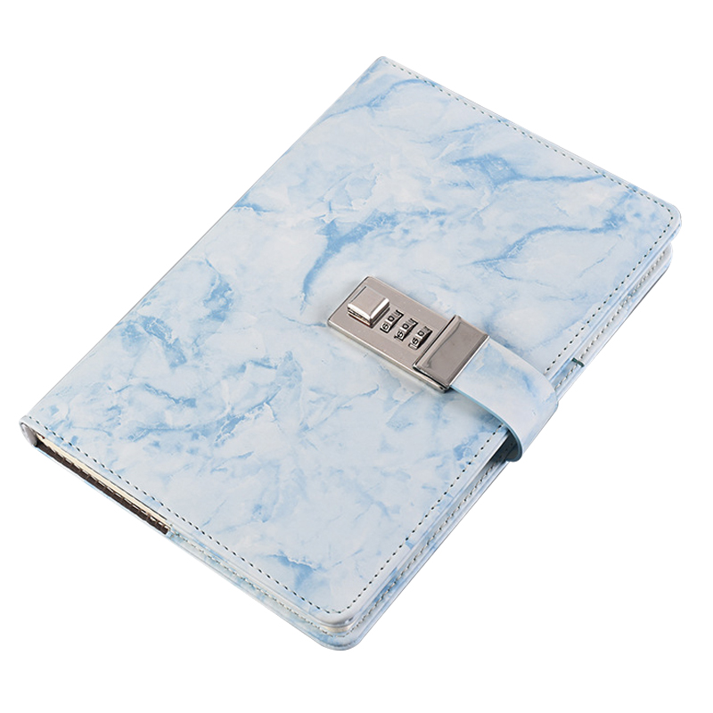 NEW A5 Lockable Notebook PU Leather Password Journal with Code Lock Writing UK - Picture 2 of 11