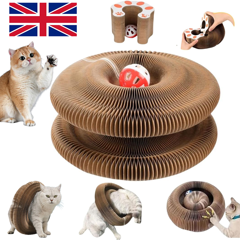 Katzenakkordeon Magic Organ Katzenkratzbrett Katzenspielzeug Kätzchen Katzenspielzeug Ball UK