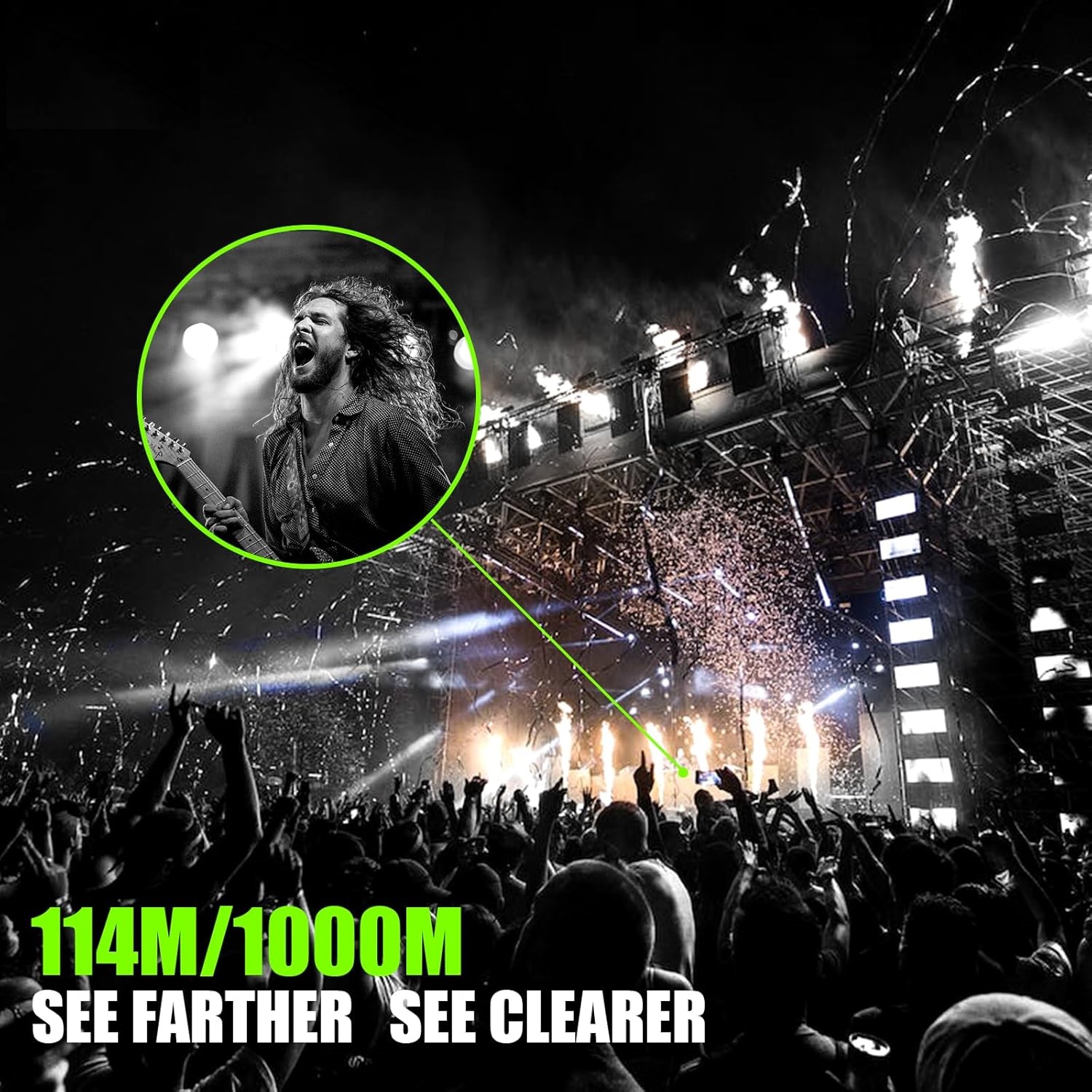 12x25 Binoculars High Powered,Compact Binocular Easy Focus with Low Light Vision